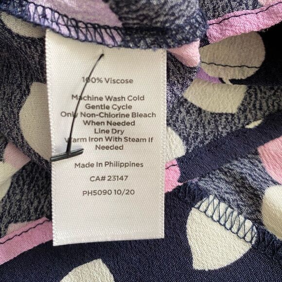 Talbots Wrap Around Side Button Midi Skirt New Leaf Print Lined Womens Size 8 - Picture 11 of 11